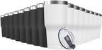 30oz Stainless Steel Travel Mug with Lid, 16 Pack Double Wall Vacuum Insulated Bulk Tumbler, Powder Coated Coffee Cup Suitable for Vehicle Cup Holders by Deitybless