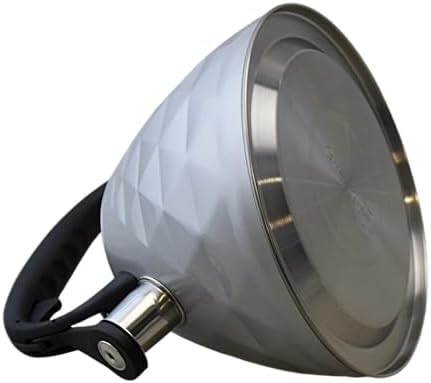 3L Stainless Steel Whistling Tea Kettle – Diamond Design Stovetop Kettle with Cool Grip Handle & Flip Spout – Loud Whistle for Boiling Water (Silver) - Image 6