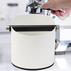 DIBTSA Coffee Knock Box, Espresso Knock Box Stainless Steel Espresso Machine Accessories with Removable Knock Bar and Non-Slip Base Coffee Grounds Container Bin, Large (White) - Image 6