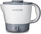 Proctor Silex 32oz Adjustable Temperature Hot Pot, Electric Kettle for Tea, Boiling Water, Cooking Ramen, Noodles and Soup, PFAS-Free Nonstick Coating, White (48507MN) by ProctorSilex