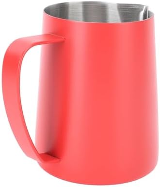 600ML 304 Stainless Steel Coffee Frothing Cup, Milk Frother Jug with Point Mouth for Latte Art, Inner Scale for Measurement, Durably and Rustproof Pitcher (Red) - Image 5