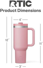 RTIC 40oz Road Trip Tumbler, Insulated, Ceramic Lined, Dusty Rose - Image 4
