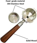 Espresso Machine Bottomless Portafilter Double Mouths Coffee Bottomless Portafilter for Filter 54MM Replacement Basket Coffee Accessories Barista Coffee Bottomless Filter (Color:D) (E) - Image 3