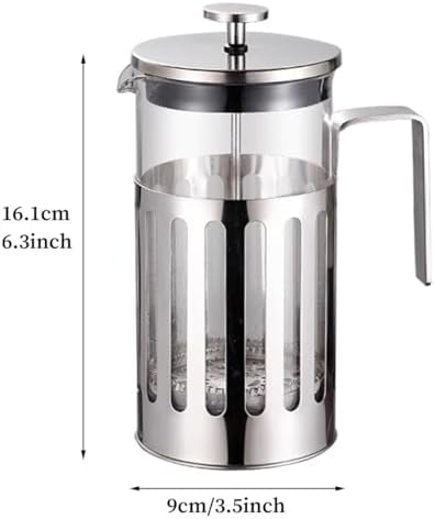 French Press Coffee Maker 350ml/ 600ml/1000ml Stainless Steel Coffee Press With 3 Filters System Heat Resistant Thickness Borosilicate French Press Glass(/Black A,600ml) - Image 7