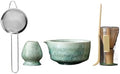 1-8PCS Glaze Matcha TeaSet With Strainer Spoon Bowl Reusable Whisk Holder Set(5PCS-GN) by Unknown