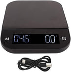 Electric Kitchen Food Scale 5kg/0.1g with Peeling Function, Digital Coffee Scale, Flat Weighing Platform, Brushed Metal, Timing and PC Features (5kg) by Unknown