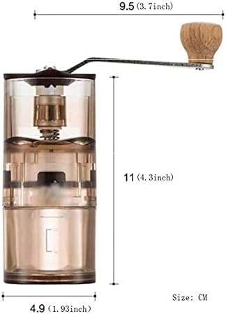 Manual Coffee Grinder with Ceramic Burrs, Hand Coffee Mill with Two Containers Adjustable Coarseness for Home, Office and Travelling - Image 2