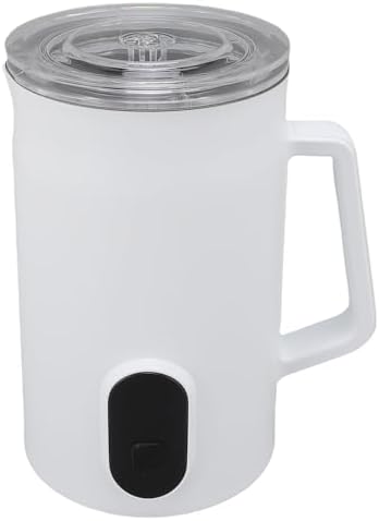 ZJchao Electric Milk Frother And Steamer Automatic Warm Cold Milk Foamer For Coffee Latte Cappuccino Hot Chocolate 304 Stainless Steel 160ML Frothing 350ML Heating 580ML Total (US Plug 110V) - Image 2