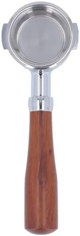 58mm Bottomless Portafilter, Rosewood Handle Aluminum Alloy by Tnfeeon