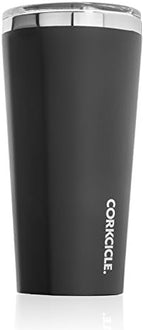 Corkcicle Insulated Tumbler with Sliding Lid, 16 oz, Matte Black by Corkcicle