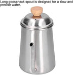 Drip Coffee Kettle, 650ml Stainless Steel Long Gooseneck Spout Coffee Pot Pour Over Tea Pot with Wooden Handle for Camping Home Kitchen - Image 5