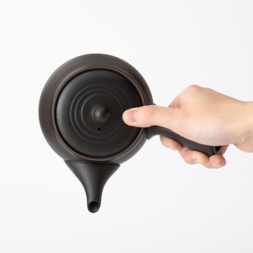 Japanese Kyusu Teapot [Black] 420ml/14.2 fl oz capacity Tokoname Yaki | Japanese Tea KIMIKURA - Image 3