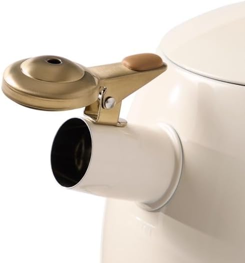 2-Quart Cream Stainless Steel Whistling Stovetop Tea Kettle - Image 7