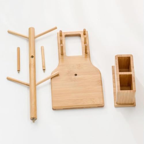 Xmas Bamboo Coffee Cup Holder Set for Home Table Centerpiece - Image 4
