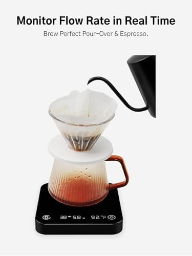 Coffee Scale with Timer and Flow Rate Tracking, 0.1g Precision, 3kg Capacity, Rechargeable, Smart App Compatible, Ideal for Espresso and Pour Over Brewing - Image 6
