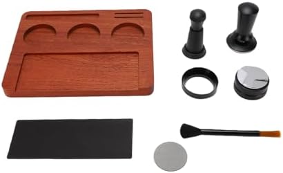 Asixxsix Coffee Tamper Set, 7PCS Espresso Accessories Kit with Wood Espresso Tamping Station, Distributor, Dosing Funnel, PuckScreen, Brush, 51mm Tamper Tools - Image 6