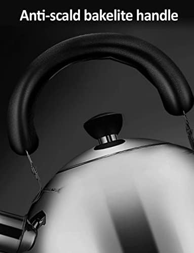 Tea Kettle Stovetop Stove Top Whistling Kettle 304 Stainless Steel Teapot with Spout Cover Hot Water Boiler Tea Kettle Pour Over Kettle(4L) - Image 5