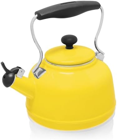 Chantal Tea Kettle, Vintage Series, Enamel on Steel, Whistling (Canary Yellow) by Chantal