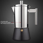 ASHATA Stovetop Maker, Coffee Maker, Induction Heating Pot Stovetop Coffee Maker, Stainless Steel Italian Coffee Machine for Home (500ml) - Image 2