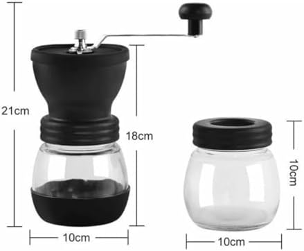 Garneck Manual Hand Coffee Bean Grinder Wear-resistant Burr Mill for Home Office Use Portable Compact Coffee Grinder with Consistency Easy to Clean and Travel-friendly Design - Image 2
