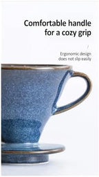 Ceramic Coffee Filter Cup Reusable Filters Maker V Style Funnel Dripper Accessories(Large) - Image 6