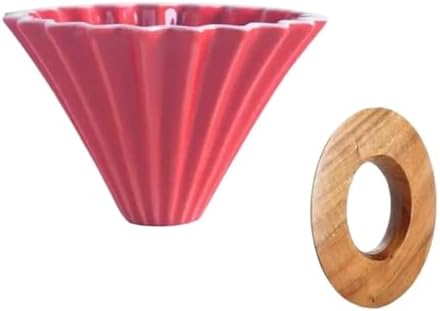 Ceramic Hand Brewing Coffee Dripper Pour Over Maker Handmade Origami Filter Cup Flower Shape Funnel Drip Cafe(Color 3,3-4CUP) by Unknown