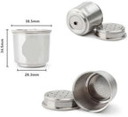 Compatible With Illy，X/Y TYPE Coffee Machine Metal Stainless Steel Coffee Capsule,Refillable Capsule Pod Resuable Filter Cup Fit(2 capsule 1 tamper) - Image 3