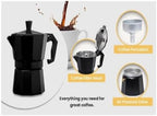 Aluminum Moka Pot Stovetop Espresso Maker with Anti-Scald Handle - Image 4