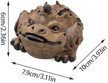 Tea Pet Creative Tree Bark Golden Toad Purple Sand Tea Pet Desktop Ornaments Tea Set Tea Tray Tea Play Fully Handmade Statue Gongfu Tea Set - Image 2