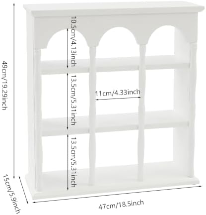 Wooden Coffee Mug Display Rack, Countertop Grid Vintage Coffee Cup Display Stand, Countertop Solid Wood Cup Rack for Living Room or Kitchen - Image 5