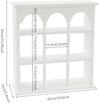 Wooden Coffee Mug Display Rack, Countertop Grid Vintage Coffee Cup Display Stand, Countertop Solid Wood Cup Rack for Living Room or Kitchen - Image 5