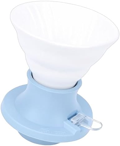 Pour Over Ceramic Coffee Dripper Heat Proof Compact Immersion Dripper for Manual Brew Maker, Easy to Operate for Home and Office Use, Ceramic Coffee Maker (Blue) - Image 7