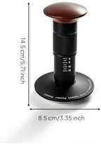 Amagogo Coffee Tamper Calibrated Espresso Tool with Pressure Indicator Wooden Handle Knurled Grip Flat Base Suitable for Home Baristas and Commercial Environments, 58mm - Image 6