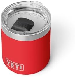 YETI Rambler 10 oz Ceramic Lined Lowball 2.0, Vacuum Insulated with MagSlider Lid, Rescue Red - Image 6