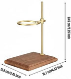 Coffee Stand Pour Over Station Dripper Holder Rack With Adjustable Height Aluminum Alloy Bracket And Wood Base Stable Non Slip Pads suitable for home, Walnut, style to 2 - Image 7