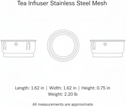 Stainless Steel Tea Infuser for Loose Leaf - Fine Mesh Strainer Fits Mugs & Cups (1.5-1.77 Inch Diameter) - Image 7