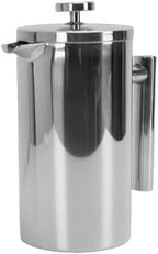 Stainless Steel French Press Coffee Maker, Double Wall Insulated Rustproof for Camping Office Home with U Shaped Spout No Drip (1000ml) - Image 7
