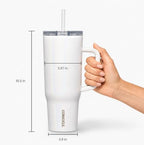 Corkcicle Cruiser Tumbler with Handle & Straw, 40 oz, Black Bows - Image 5