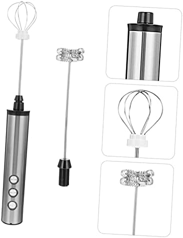 Handheld Electric Milk Frother 5v USB Rechargeable 3-speed Silver - Image 3