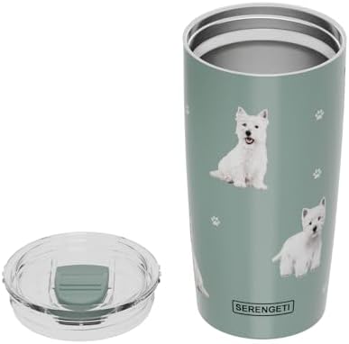 SERENGETI Westie 20 Oz. Stainless Steel, Vacuum Insulated Tumbler with Spill Proof Lid - 3D Print - Insulated Travel mug for Hot or Cold Drinks (Westie Tumbler) - Image 3