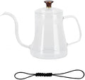 Pour Over Coffee Pot,Gooseneck Glass Coffee Carafe,High Borosilicate Glass Coffee Pot Swan Neck Thin Mouth Kettle Hand Made Coffee Maker Pour Over Kettle(600ML) by Kuuleyn