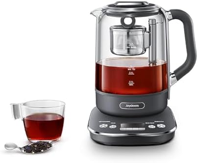 Joydeem Hot Tea Maker, Glass Electric Kettle with Auto Lift Tea Infuser and Temperature Control, 1.7L, JD-ZC6088G by JOYDEEM