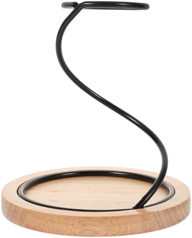 Hand Coffee Filter Holder Wood Iron Dripper Stand for Coffee Servers by ULTECHNOVO