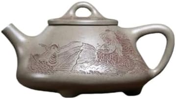 Tea Kettle Creative Hand-Carved Purple Clay Teapot Home Tea Room Tea Brewer Ceramic Tea Infuser by Unknown
