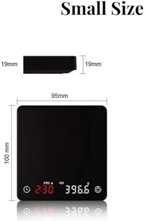 Kitchen Scale, Coffee Scale Mini Smart Timer Coffee Balance 2kg/0.1g g/oz/ml Digital Weight Kitchen Scale,for Home(Type A) - Image 3