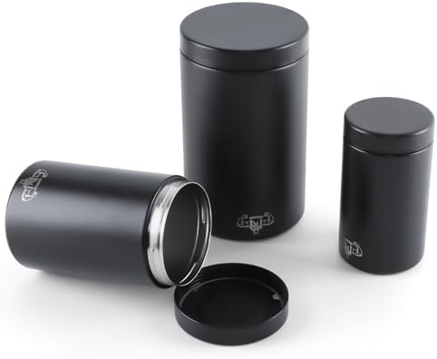 BYLWORKOUT 3-Piece Stainless Steel Food Canister Set with Screw Lids by BYLWORKOUT