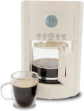 WILLOW 12-Cup Programmable Drip Coffee Maker with Glass Carafe – Delay Brew Coffee Machine with Timer, 1-4 Cup Setting, Keep Warm, Auto Shut-Off & Reusable Filter, Coffee Pot - Cream White by WILLOWKITCHEN