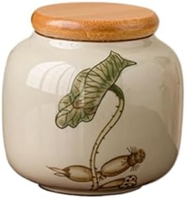 thalo Stash Jar Container Bulk Tea Storage Container Ceramic Candy Nut Sealed Jar Home Kitchen Food Storage Jar Empty Jar Small Portable Vintage Storage Jars(Color:F) by Unknown