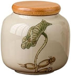 thalo Stash Jar Container Bulk Tea Storage Container Ceramic Candy Nut Sealed Jar Home Kitchen Food Storage Jar Empty Jar Small Portable Vintage Storage Jars(Color:F) by Unknown