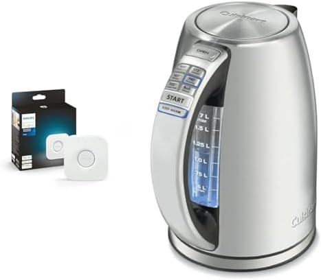 Philips Hue Bridge - Unlock the Full Potential of Hue - Multi-Room and Out-of-Home Control & Cuisinart 1.7-Liter Stainless Steel Cordless Electric Kettle with 6 Preset Temperatures by Unknown